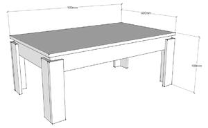 ASIR Konferenční stolek MANHATTAN dub šedý