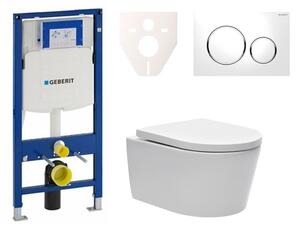 Cenově zvýhodněný závěsný WC set Geberit do lehkých stěn / předstěnová montáž+ WC SAT Brevis SIKOGES3W4