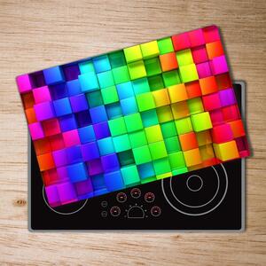 Kuchyňská deska skleněná Barevné krabičky pl-ko-80x52-f-34591970