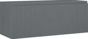 Mexen Rivel, koupelnová skříňka 120 cm, 1 zásuvka, drážkovaná, grafitová matná, 91A20-12047-1-BF66
