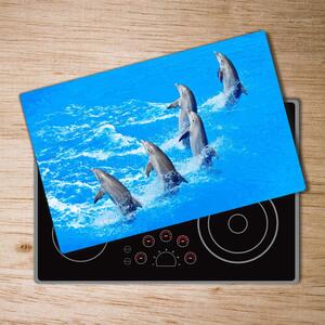 Kuchyňská deska skleněná Delfíny pl-ko-80x52-f-39687572