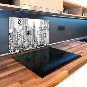 Kuchyňská deska skleněná Ulice New York pl-ko-80x52-f-39334170