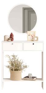 Toaletní stolek se zrcadlem LARRIS 1, barva bílá