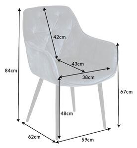 Designová židle Garold petrolejový samet