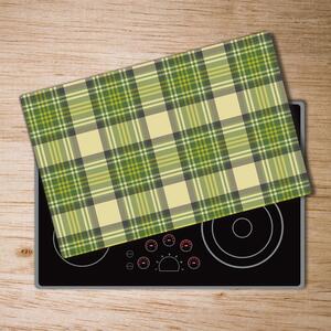 Kuchyňská deska velká skleněná Zelená mříž pl-ko-80x52-f-46310061