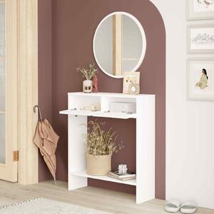 Toaletní stolek se zrcadlem LARRIS 1, barva bílá