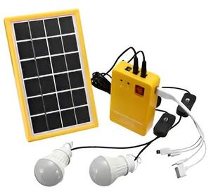 Pronett XJ4190 Solární přenosné osvětlení 2 x LED žárovka + solární panel 5V, 3,5W, 3.2 V