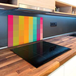 Kuchyňská deska skleněná Barevné čtverce pl-ko-80x52-f-49438742