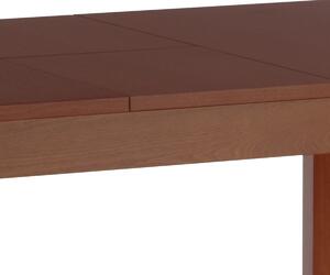Autronic Jídelní stůl rozkládací 120+30x80x74 cm, deska MDF, dýha, nohy masiv, tm. třešeň