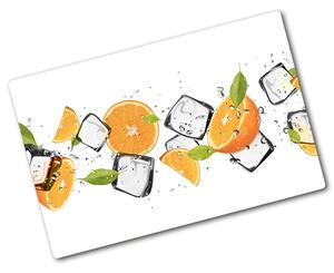 Deska na krájení tvrzená Pomeranče s ledem pl-ko-80x52-f-50150012