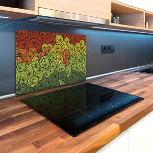 Kuchyňská deska skleněná Barevné vlny pl-ko-80x52-f-50319349