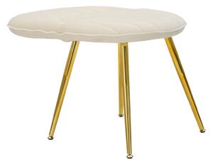 Set 2 ks jídelních židlí Mauro Ferretti Roga, 52x48x78 cm, krémová/zlatá