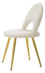 Set 2 ks jídelních židlí Mauro Ferretti Roga, 52x48x78 cm, krémová/zlatá