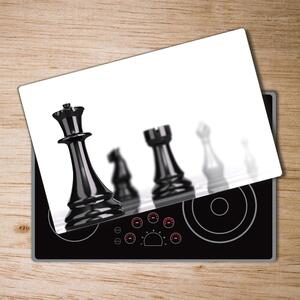 Kuchyňská deska velká skleněná Šachové figurky pl-ko-80x52-f-51328611
