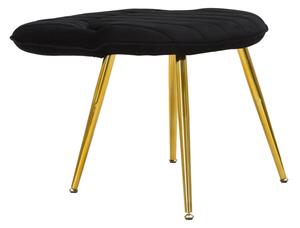 Set 2 ks jídelních židlí Mauro Ferretti Roga, 52x48x78 cm, černá/zlatá