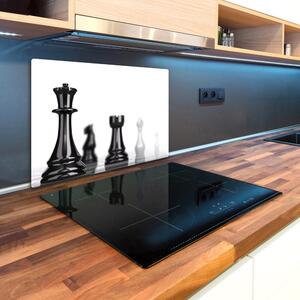 Kuchyňská deska velká skleněná Šachové figurky pl-ko-80x52-f-51328611
