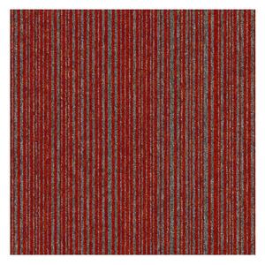 Tapibel, Kobercový čtverec Coral Lines 60380-50 červeno-šedý 50 x 50 cm, chodba / předsíň