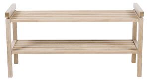 Přírodní lakovaný dubový botník Rowico Featti M, 80 cm