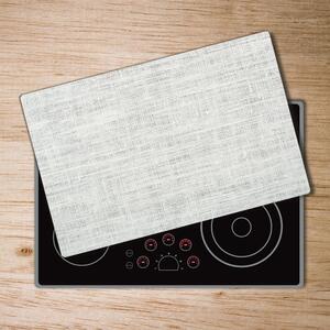 Kuchyňská deska skleněná Lněná bílé plátno pl-ko-80x52-f-53512774