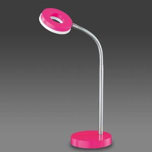 Růžová stolní lampa LED Rennes