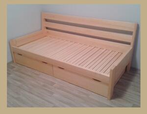 Postelshop Rozkládací postel Double na každodenní spaní - 4cm masiv provedení: borovice