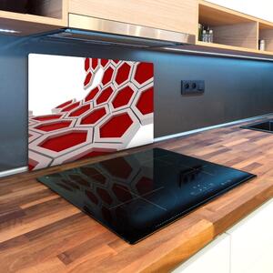 Kuchyňská deska skleněná Abstrakce 3D pl-ko-80x52-f-59600165