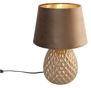 Klasická stolní lampa hnědá 35 cm - Betty