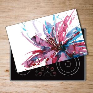 Kuchyňská deska skleněná Abstraktní květ pl-ko-80x52-f-59155055