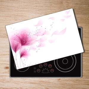 Deska na krájení skleněná Růžový květ pl-ko-80x52-f-59922852