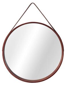 Tutumi Tutumi, kulaté zrcadlo 59 cm na hnědém pásku NBKL-18013, tmavě hnědá, HOM-09696