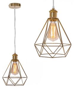 Toolight - Závěsná lampa kovová 392197, zlatá, OSW-09680