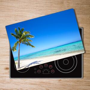 Kuchyňská deska skleněná Tropická pláž pl-ko-80x52-f-60645814