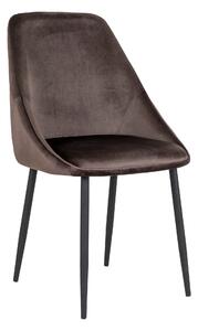 House Nordic Jídelní židle hnědá Porto (Židle v sametové barvě hnědá\nHN1208)