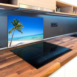 Kuchyňská deska skleněná Tropická pláž pl-ko-80x52-f-60645814