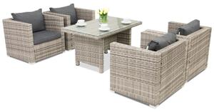 Technorattanový zahradní nábytek Roma Premium 4 Garden Point šedý