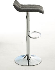Barové stoličky Beaufort - 2 ks - látkové čalounění | světle šedé