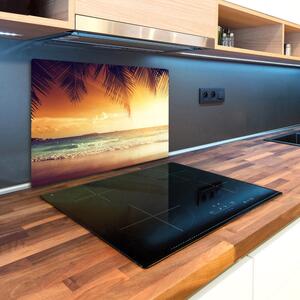Kuchyňská deska skleněná Tropická pláž pl-ko-80x52-f-61252272