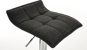 Barové stoličky Beaufort - 2 ks - látkové čalounění | tmavě šedé