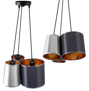 Toolight - Industriální závěsné svítidlo 3xE27 60W APP971-3cp, Bílá-šedá-černá, OSW-03212