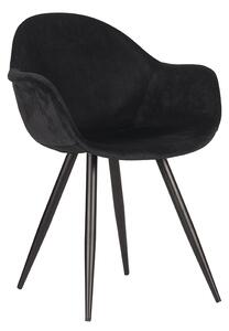 LABEL51 Černá sametová jídelní židle Slifro
