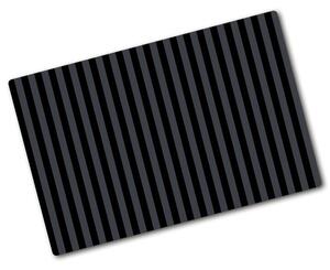 Kuchyňská deska skleněná Černošedé pásky pl-ko-80x52-f-65387785
