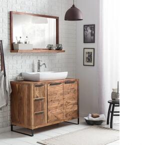 Masivní nábytek do koupelny 105 cm Zurich II akátové dřevo (Dřevěný nábytek do koupelny)