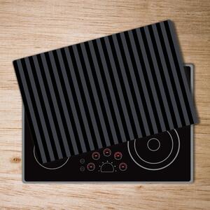 Kuchyňská deska skleněná Černošedé pásky pl-ko-80x52-f-65387785