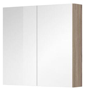 Mereo Mereo, Aira, koupelnová galerka 60 cm nebo 80 cm, zrcadlová skříňka, 2x dveře, dub Kronberg, CN717GD