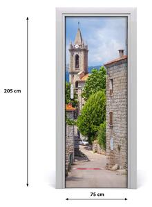 Fototapeta samolepící na dveře město ulička 75x205 cm
