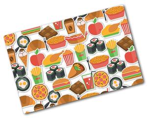 Kuchyňská deska velká skleněná Fast food pl-ko-80x52-f-66312714