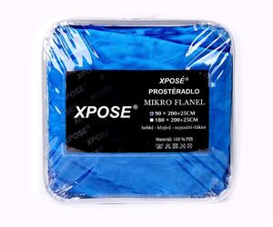 Xpose Prostěradlo mikroflanel královská modrá 90x200x25cm