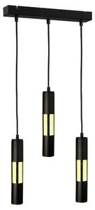 Lustr na lanku MAGNUMA 3xGU10/50W/230V černá/zlatá