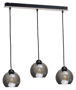Lustr na lanku UNO WOOD 3xE27/60W/230V černá/hnědá