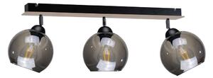 Bodové svítidlo UNO WOOD 3xE27/60W/230V černá/hnědá